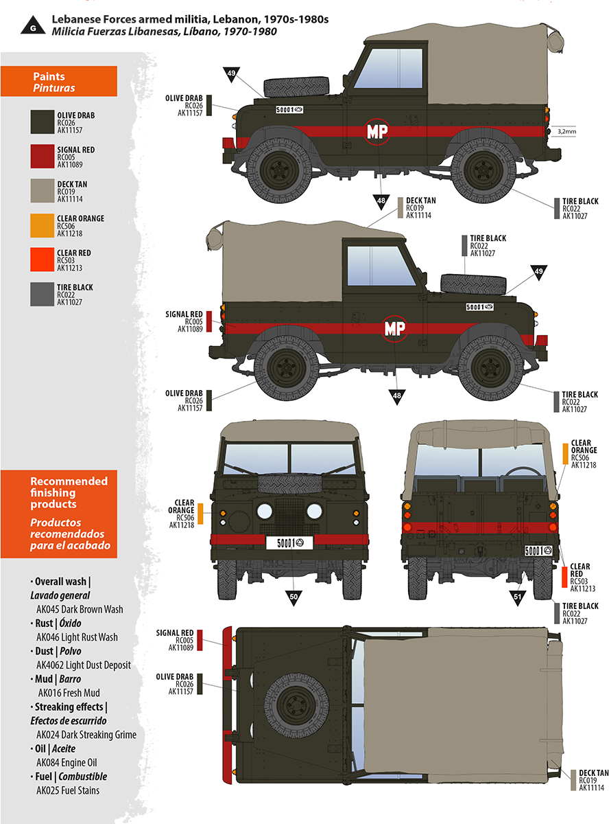 Zdjęcie dodatkowe produktu Land Rover 88 Series IIA Rover 8 1:35 AK Interactive 35012
