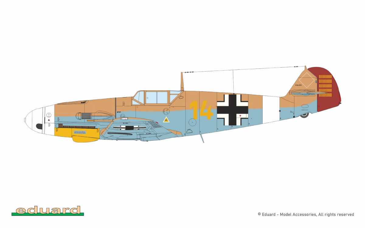 Zdjęcie dodatkowe produktu Afrika Messerschmitt Bf 109F-4/G-2/G-4 Limited Edition Dual Combo 1:72 Eduard 2112