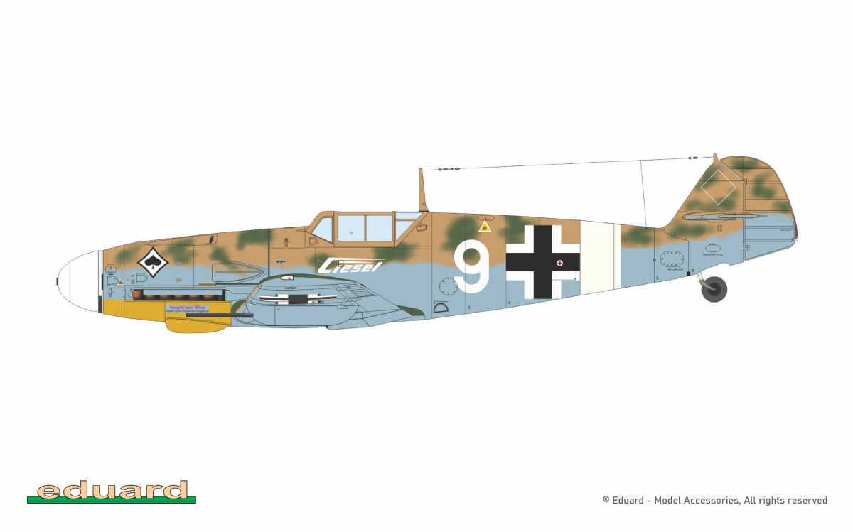 Zdjęcie dodatkowe produktu Afrika Messerschmitt Bf 109F-4/G-2/G-4 Limited Edition Dual Combo 1:72 Eduard 2112