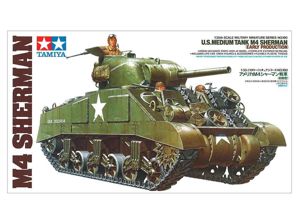 Zdjęcie główne produktu U.S. Medium Tank M4 Sherman 1:35 Tamiya 35190