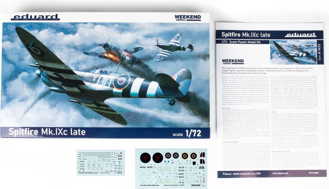 Zdjęcie dodatkowe produktu Spitfire Mk.IXc Late 1:72 Eduard 7473