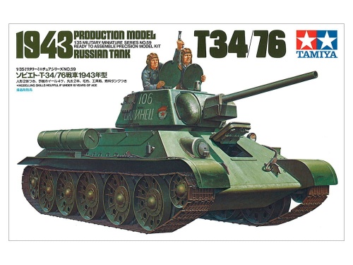 T34/76 Radziecki czołg 1943 1:35 Tamiya 35059