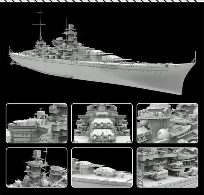 Zdjęcie dodatkowe produktu German Battlecruiser Scharnhorst 1943 1:700 Flyhawk 1148