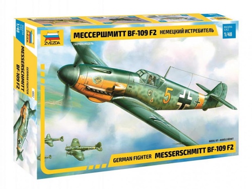 Niemiecki myśliwiec Messerschmitt Bf-109 F2/F4 1:48 Zvezda 4802