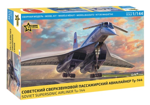 Radziecki samolot naddźwiękowy Tu-144 1:144 Zvezda 7045