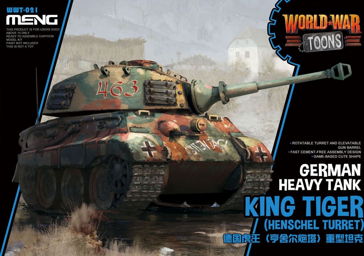 Zdjęcie główne produktu World War Toons King Tiger (Henschel Turret) Meng WWT021