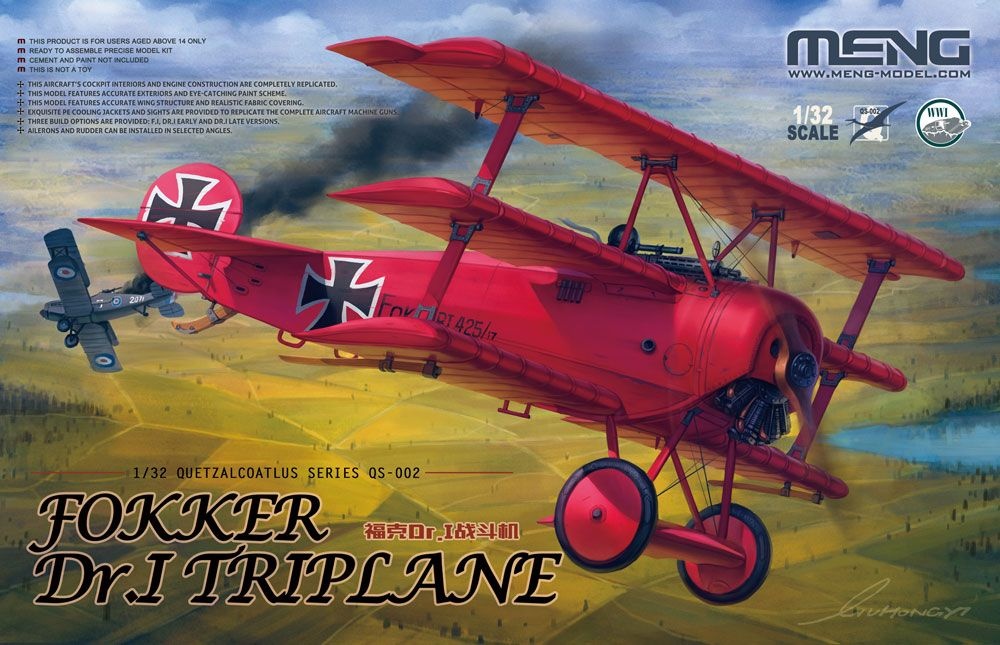 Zdjęcie główne produktu Fokker Dr.I Triplane 1:32 Meng QS002