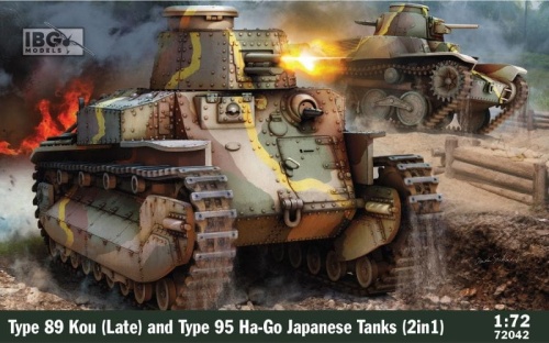 Type 89 Kou (Late) and Type 95 Ha-Go Japanese Tanks (2 in 1) 1:72 IBG 72042