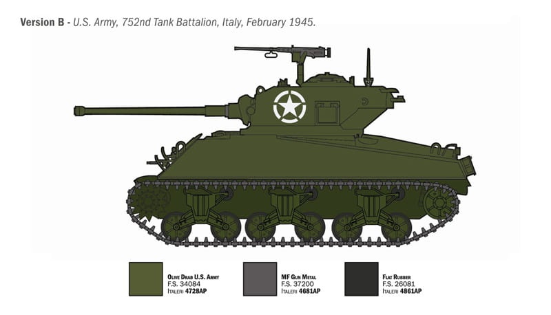 Zdjęcie dodatkowe produktu M4A3 76 mm Wet Sherman 1:35 Italeri 96440