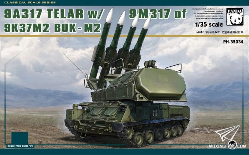 Zdjęcie główne produktu 9A317 TELAR With 9M317 Of 9K37M2 BUK-M2 1:35 PANDA 35034