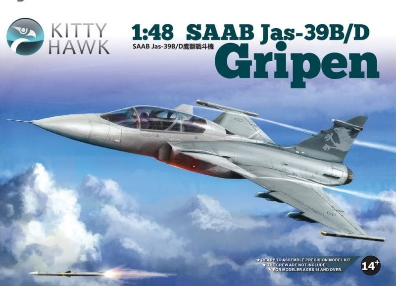 Zdjęcie główne produktu Saab Jas-39 B/D Gripen 1:48 Kittyhawk 80118