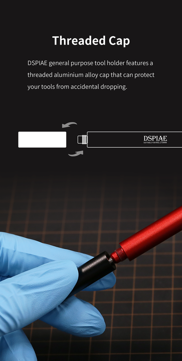 Zdjęcie dodatkowe produktu Uniwersalny uchwyt zaciskowy 3,175 mm DSPIAE AT-EH