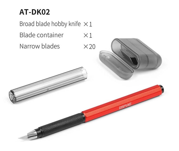 Zdjęcie dodatkowe produktu Nóż hobbystyczny z szerokim ostrzem DSPIAE AT-DK01