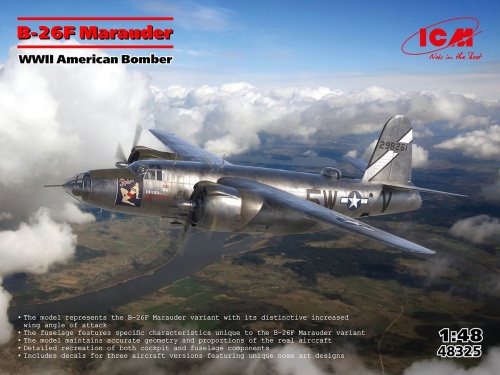 B-26F Marauder, WWII American Bomber 1:48 ICM 48325