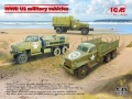 Zdjęcie główne produktu Pojazdy wojskowe USA z okresu II WŚ (G7117, Studebaker US6-U3, Studebaker US6-U5) 1:35 ICM DS3528