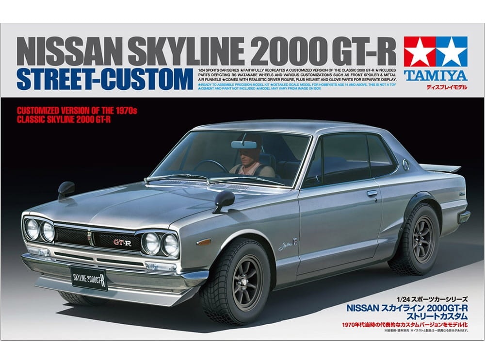 Zdjęcie główne produktu Nissan Skyline 2000 GT-R Street-Custom 1:24 Tamiya 24335