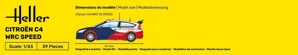 Zdjęcie dodatkowe produktu Citroen C4 WRC Speed Starter Set 1:43 Heller 56117