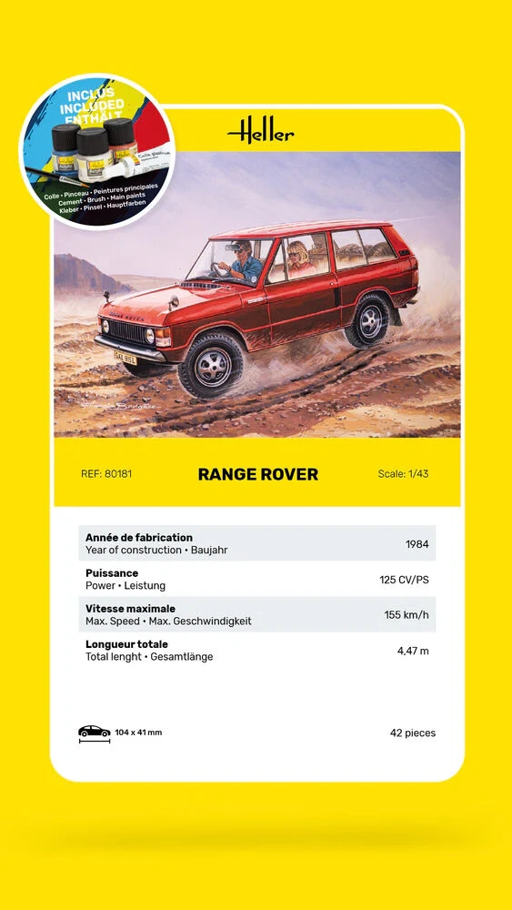 Zdjęcie dodatkowe produktu Range Rover Starter Kit 1:43 Heller 56181