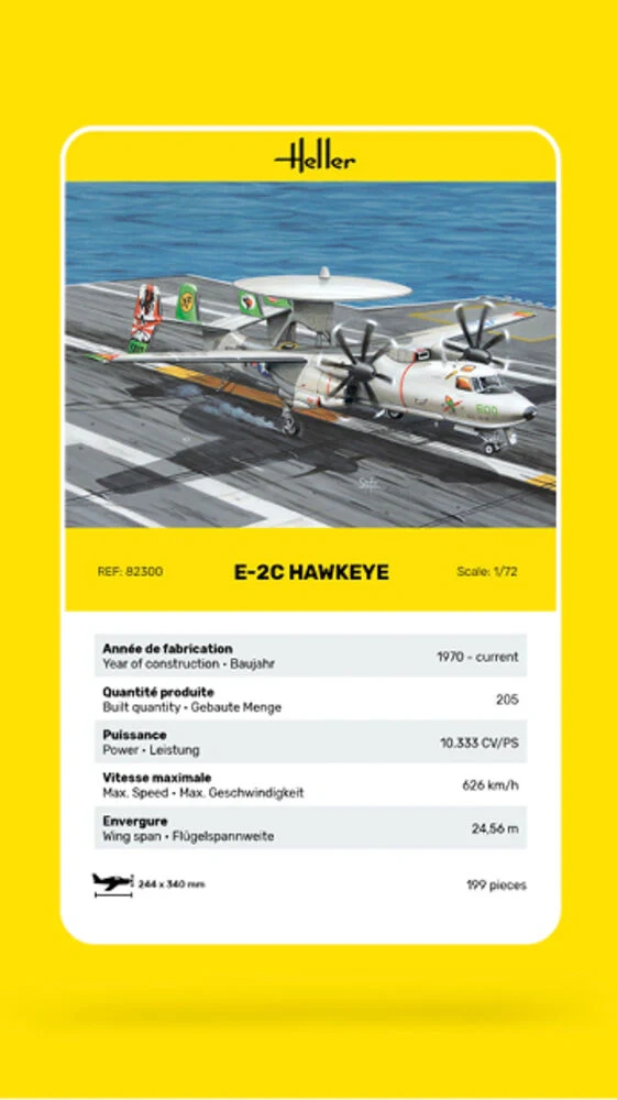 Zdjęcie dodatkowe produktu E-2C Hawkeye 1:72 Heller 82300