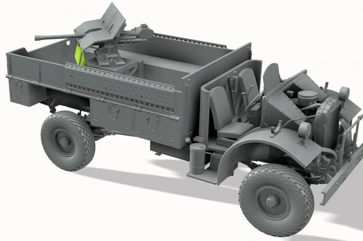 Zdjęcie dodatkowe produktu LRDG CMP F30 Truck w/ Ordnance 37 mm MKI Bofors Gun Limited Bonus Edition 1:35 Thunder Models 35312