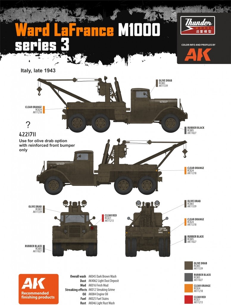 Zdjęcie dodatkowe produktu US Heavy Wrecker Ward Lafrance Model 1000 - Series 3 1:35 Thunder Models 35011