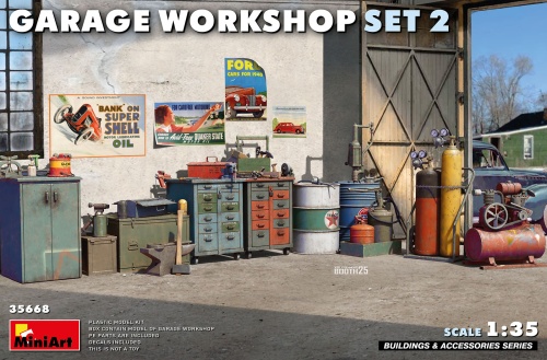 Garage Workshop Set 2 1:35 MiniArt 35668