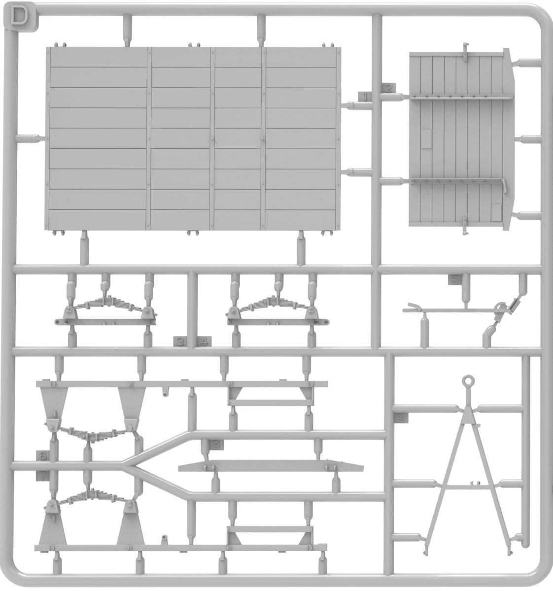 Zdjęcie dodatkowe produktu Sonderanhanger Ost 1.5t. German Cargo Trailer 1:35 MiniArt 35487