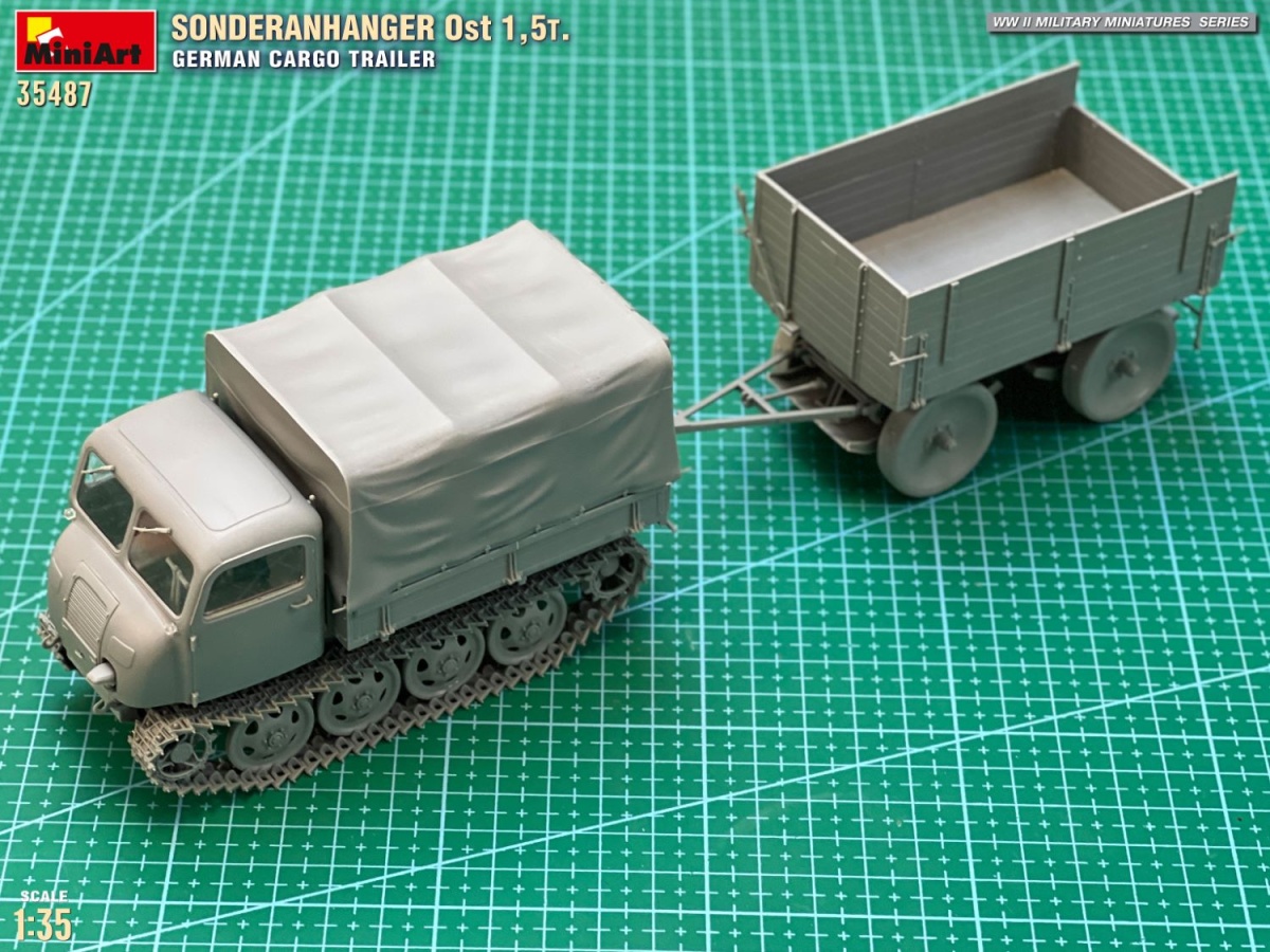 Zdjęcie dodatkowe produktu Sonderanhanger Ost 1.5t. German Cargo Trailer 1:35 MiniArt 35487