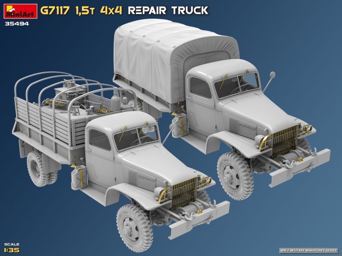 Zdjęcie dodatkowe produktu G7117 1,5T 4x4 Repair Truck 1:35 MiniArt 35494