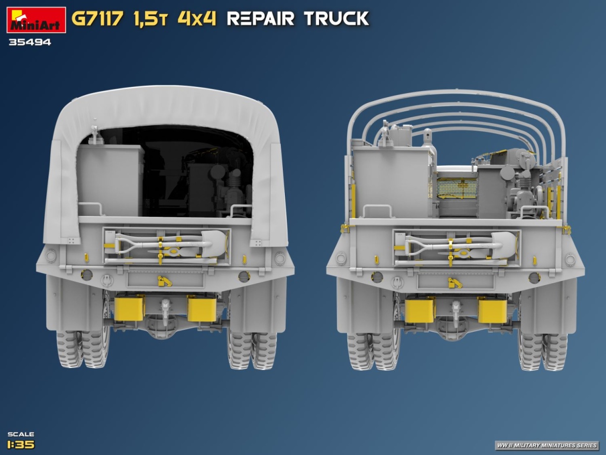 Zdjęcie dodatkowe produktu G7117 1,5T 4x4 Repair Truck 1:35 MiniArt 35494