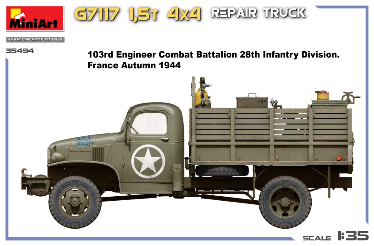 Zdjęcie dodatkowe produktu G7117 1,5T 4x4 Repair Truck 1:35 MiniArt 35494