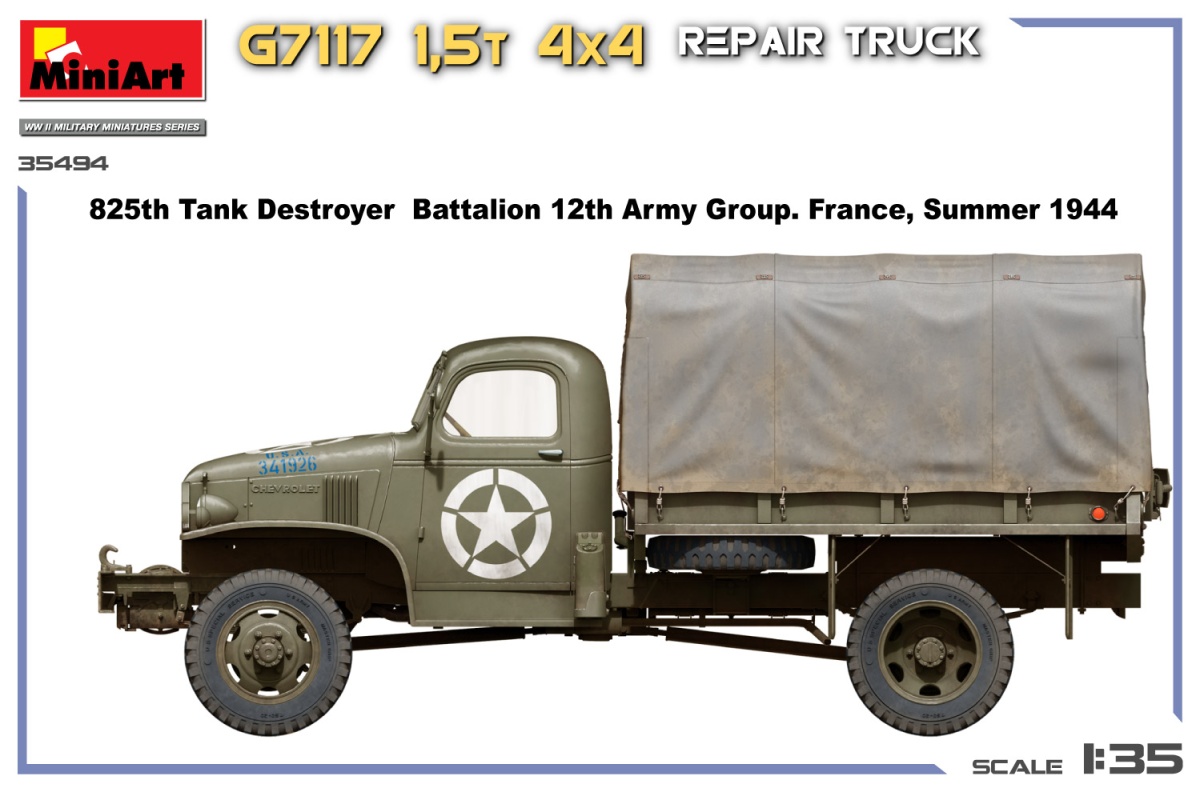 Zdjęcie dodatkowe produktu G7117 1,5T 4x4 Repair Truck 1:35 MiniArt 35494