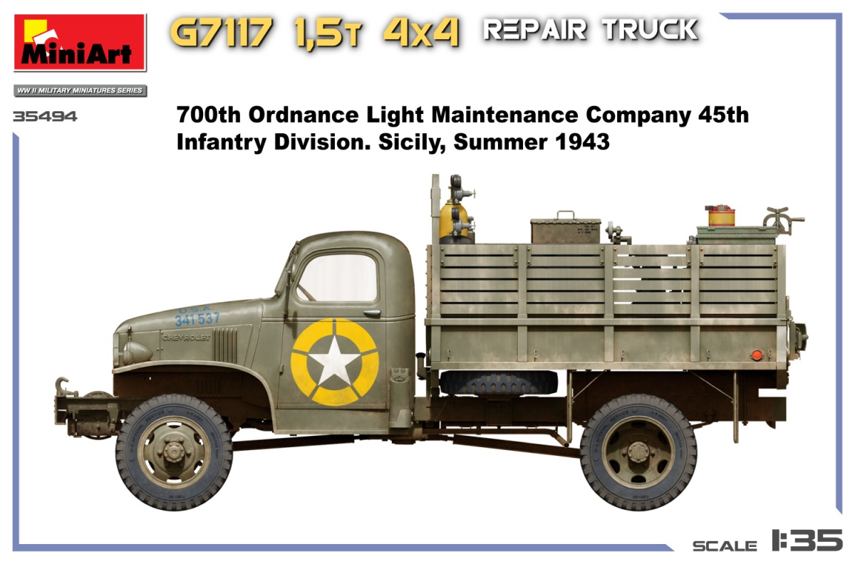Zdjęcie dodatkowe produktu G7117 1,5T 4x4 Repair Truck 1:35 MiniArt 35494