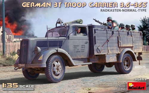 German 3T Troop Carrier 3,6-36S Radkasten-Normal-Type 1:35 MiniArt 35453
