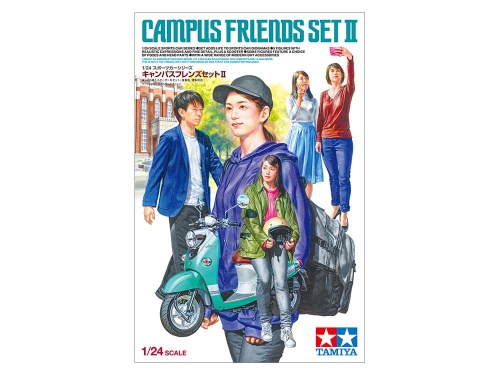 Campus Friends Set II (plus skuter) 1:24 Tamiya 24356