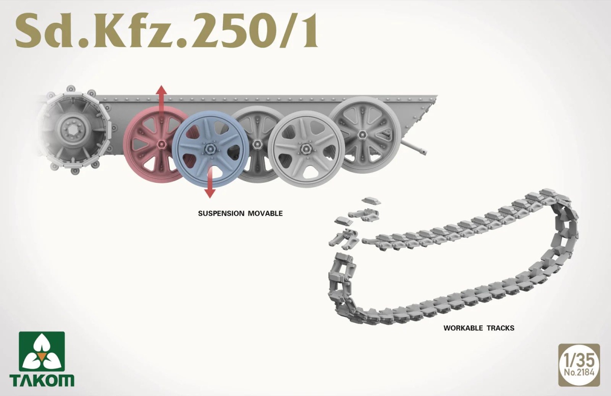 Zdjęcie dodatkowe produktu Sd.Kfz. 250/1 1:35 Takom 2184