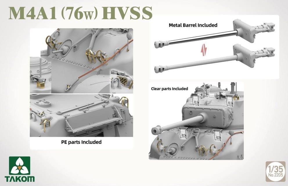 Zdjęcie dodatkowe produktu M4A1 76(w) HVSS 1:35 Takom 2205