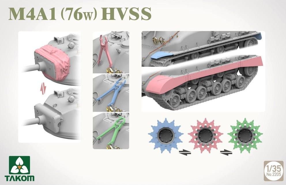 Zdjęcie dodatkowe produktu M4A1 76(w) HVSS 1:35 Takom 2205