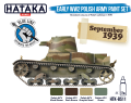 Zdjęcie dodatkowe produktu Zestaw farb Wojska Polskiego z początku II wojny światowej (4x17ml) Hataka BS11
