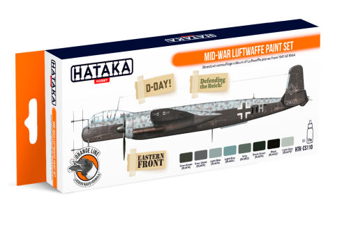 Zestaw farb Luftwaffe z okresu środka wojny (8x17ml) Hataka CS110