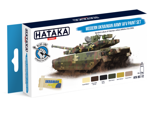 Zestaw farb Modern Ukrainian Army AFV (6x17ml) Hataka BS112