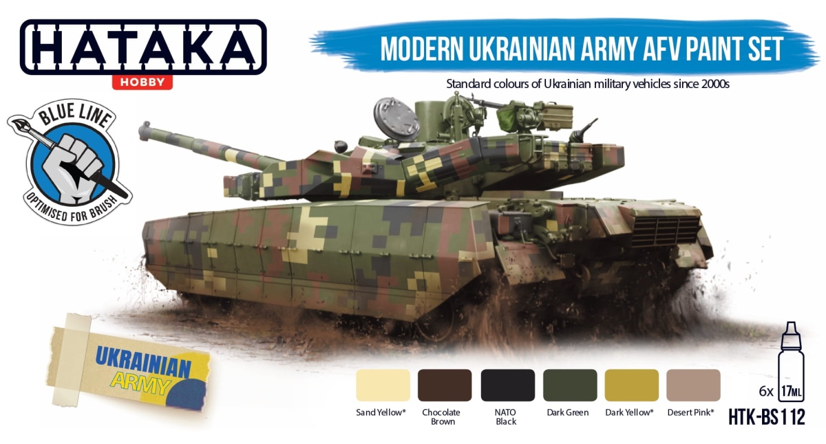 Zdjęcie dodatkowe produktu Zestaw farb Modern Ukrainian Army AFV (6x17ml) Hataka BS112