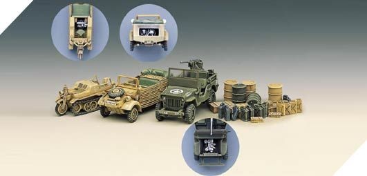Zdjęcie dodatkowe produktu Lekkie pojazdy Aliantów i Osi podczas II wojny światowej 1:72 Academy 13416
