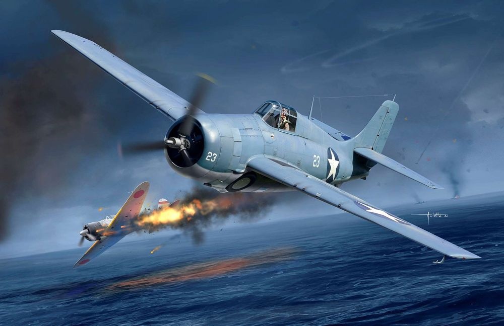 Zdjęcie główne produktu USN F4F-4 Bitwa o Midway 1:48 Academy 12355