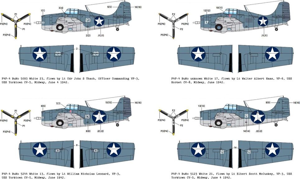 Zdjęcie dodatkowe produktu USN F4F-4 Bitwa o Midway 1:48 Academy 12355
