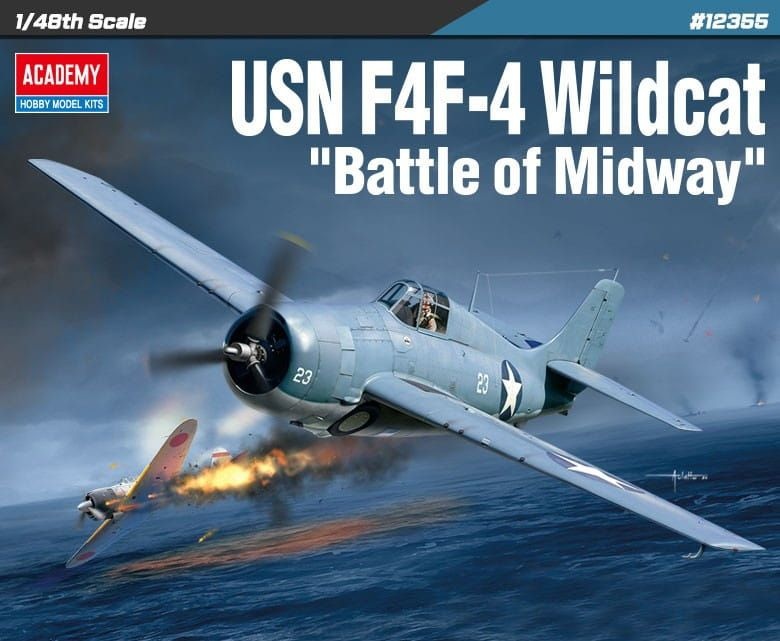 Zdjęcie dodatkowe produktu USN F4F-4 Bitwa o Midway 1:48 Academy 12355