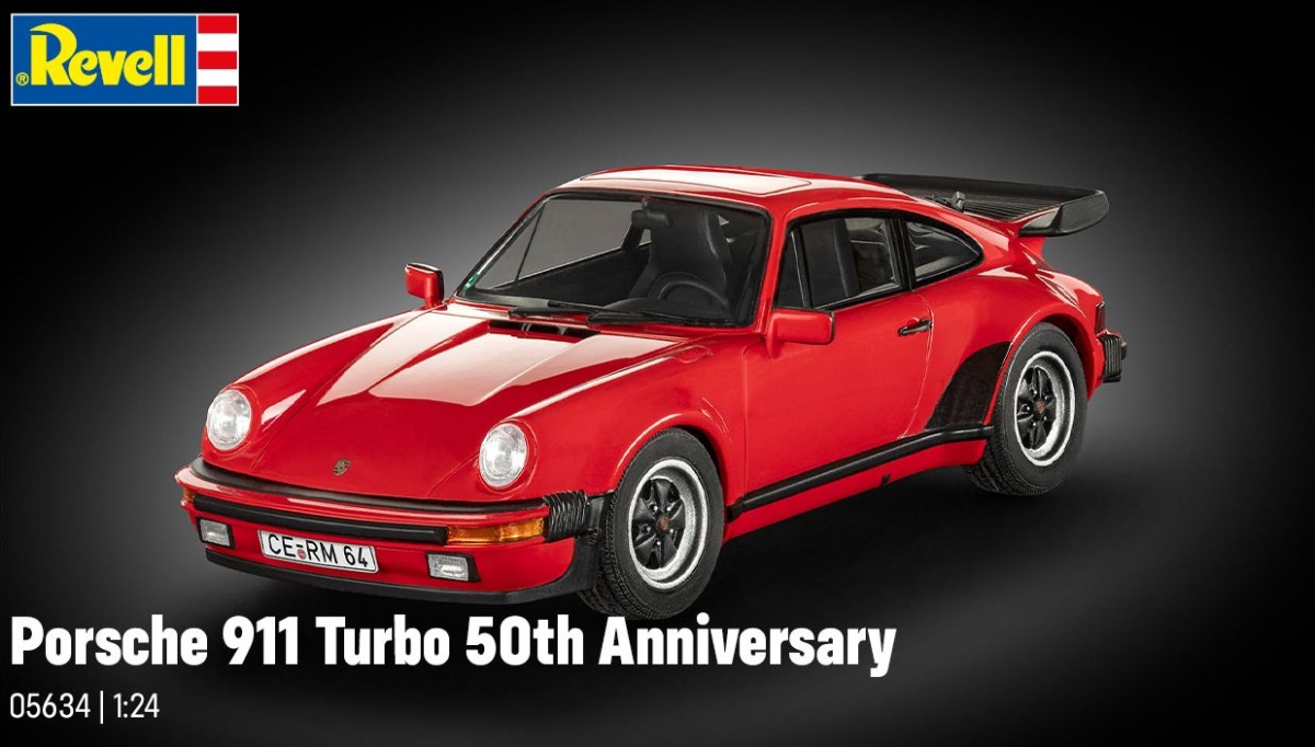 Zdjęcie dodatkowe produktu Porsche 911 Turbo 50th Anniversary (Zestaw upominkowy) 1:24 Revell 05634