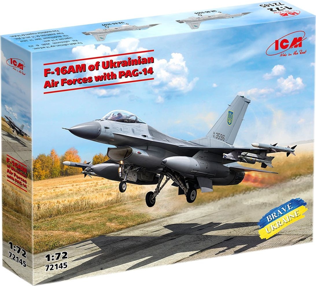 Zdjęcie dodatkowe produktu F-16AM ukraińskich sił powietrznych z PAG-14 1:72 ICM 72145