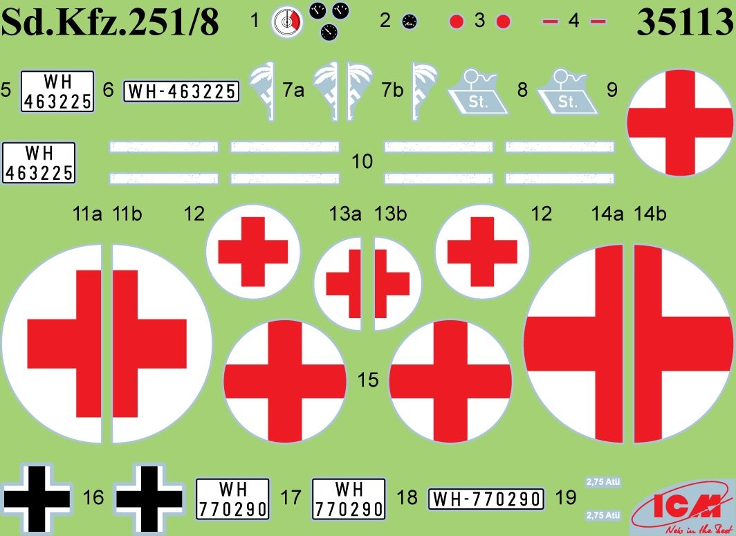 Zdjęcie dodatkowe produktu Krankenpanzerwagen Sd.Kfz.251/8 Ausf.A 1:35 ICM 35114