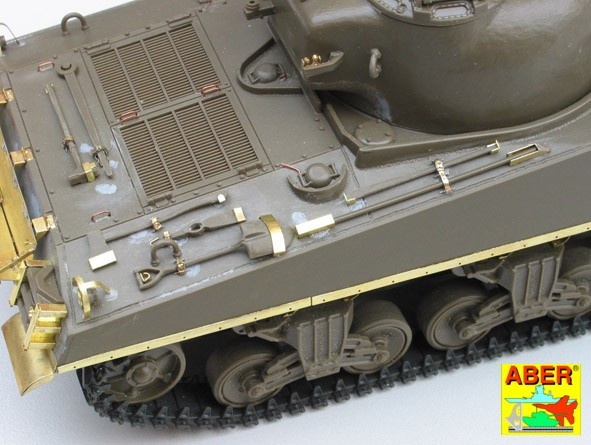 Zdjęcie dodatkowe produktu Elementy fototrawione: amerykański czołg średni Sherman M4, M4A1, M4A3 1:35 ABER 35032